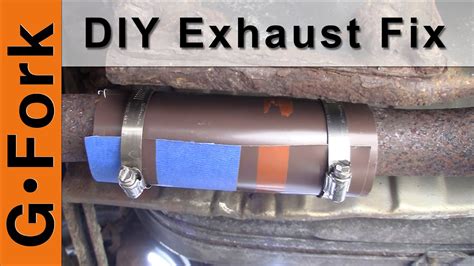 How to repair a hole / leak in exhaust pipe without dismantling